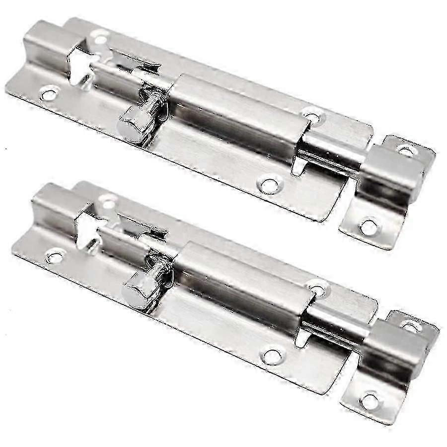 トイレドア用ステンレススチールドアラッチ 2 個