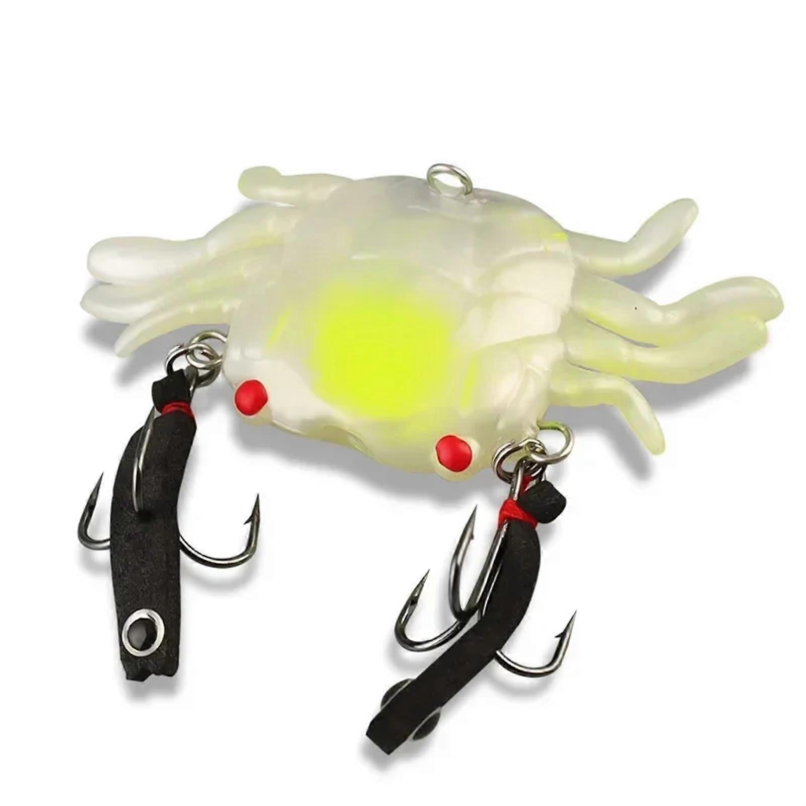 3D Simulation Crab Saltwater Lure 6/13g Silicone Octopus Bait With Hook 6.5cm 2 Pack