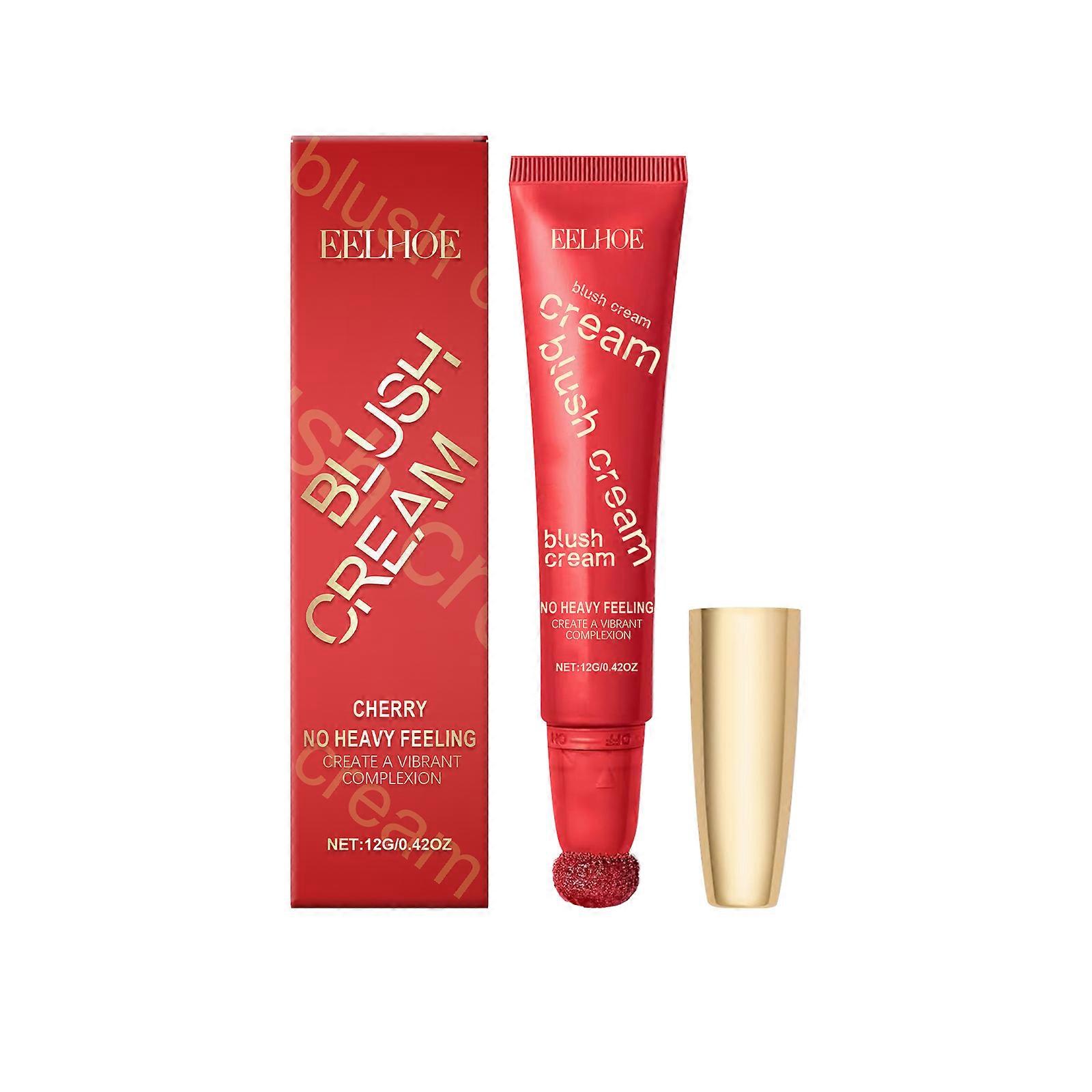 EELHOE Glitter Blush Cream Coral Red Light And Light Natural Matching Gloss Developing Radiance Moisturizing Blush Cream