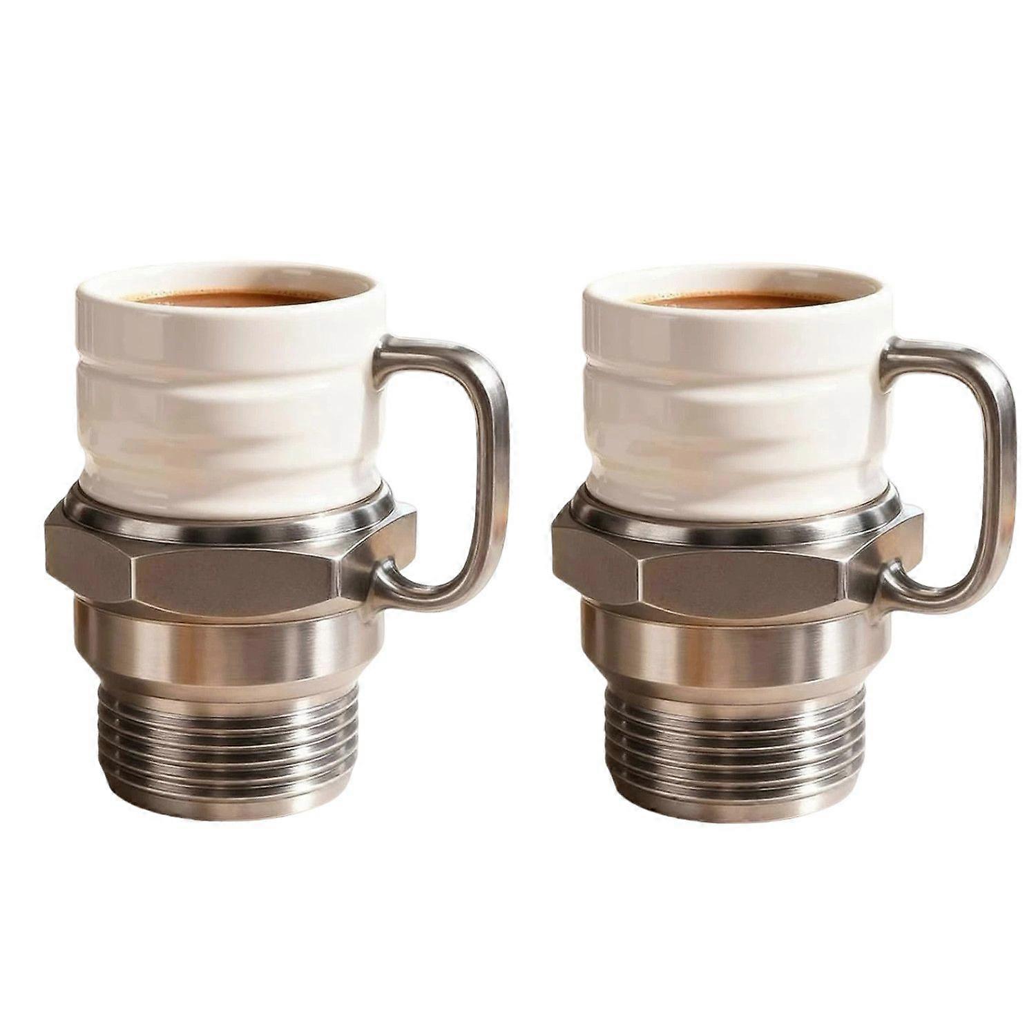 2X Spark Plug Mug, Engine Spark Plug Design, Novelty Coffee Mug