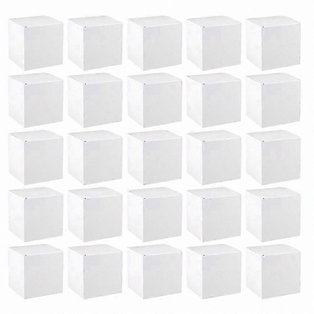 30-Pack Foldable White Square Paper Boxes for Crafts and Gifts 10x10x10 Storage Containers