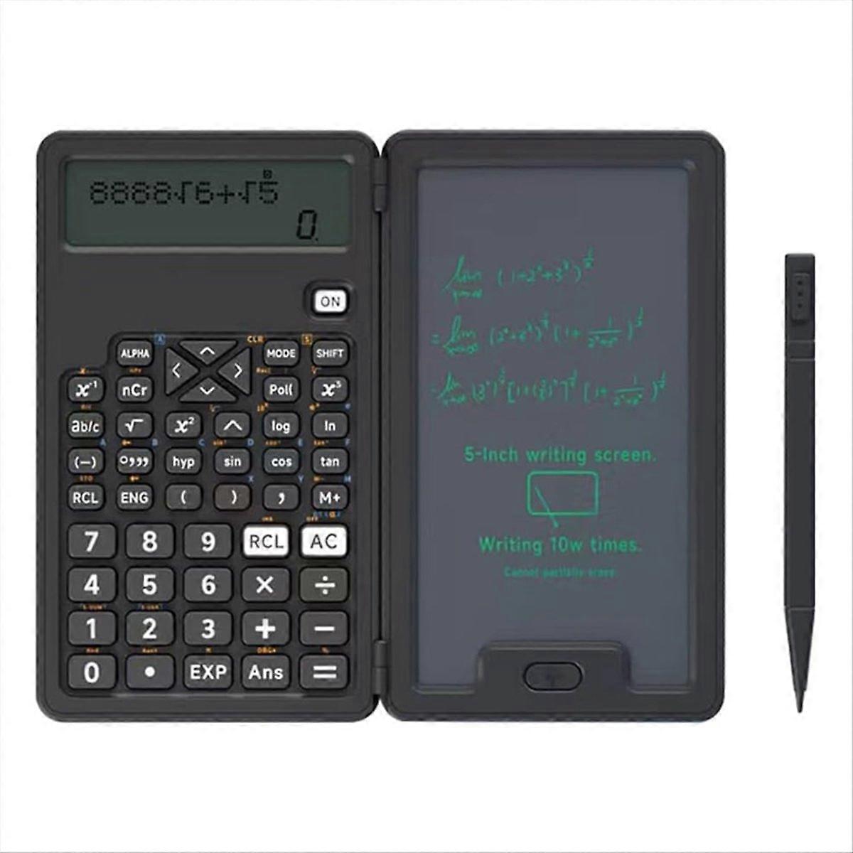 Taschenrechner mit Schreibtafel 12 Ziffern LCD-Display Schwarz