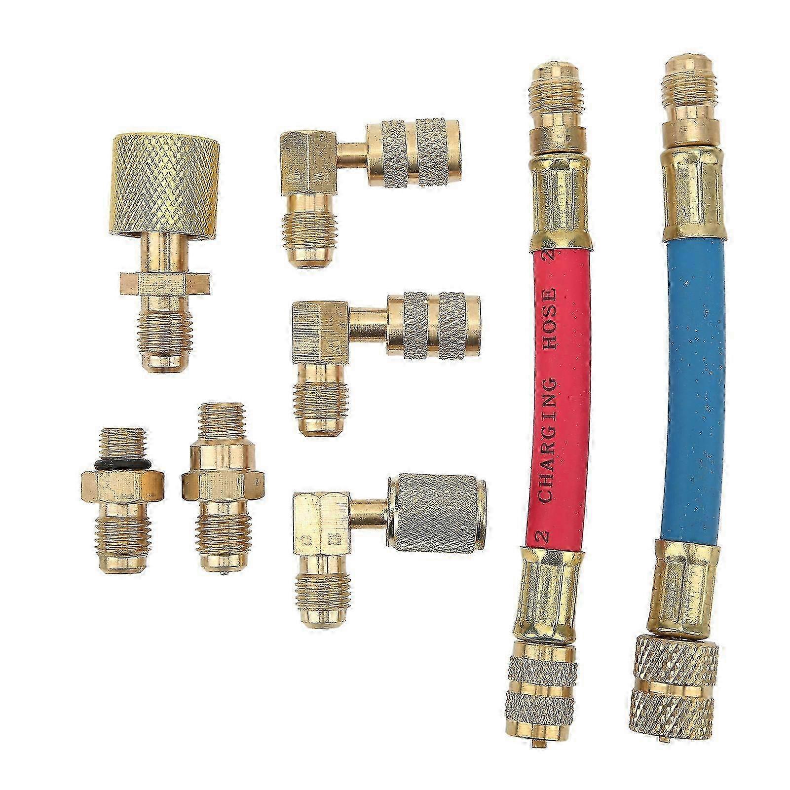 R134A R12 Car A/C Air Conditioner Refrigeration Converting Adapter Connector Hose Set Kit