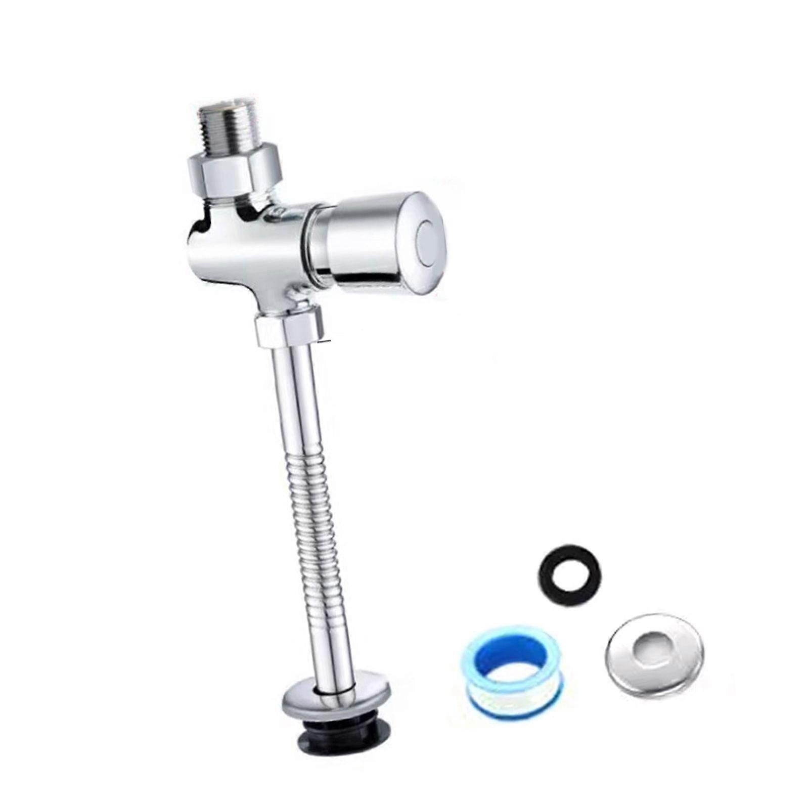 Manual Press Urinal Flushing Valves Long Lasting Corrosion Proof Control Valves Simple Installs for Efficient Water Usage Multicolor