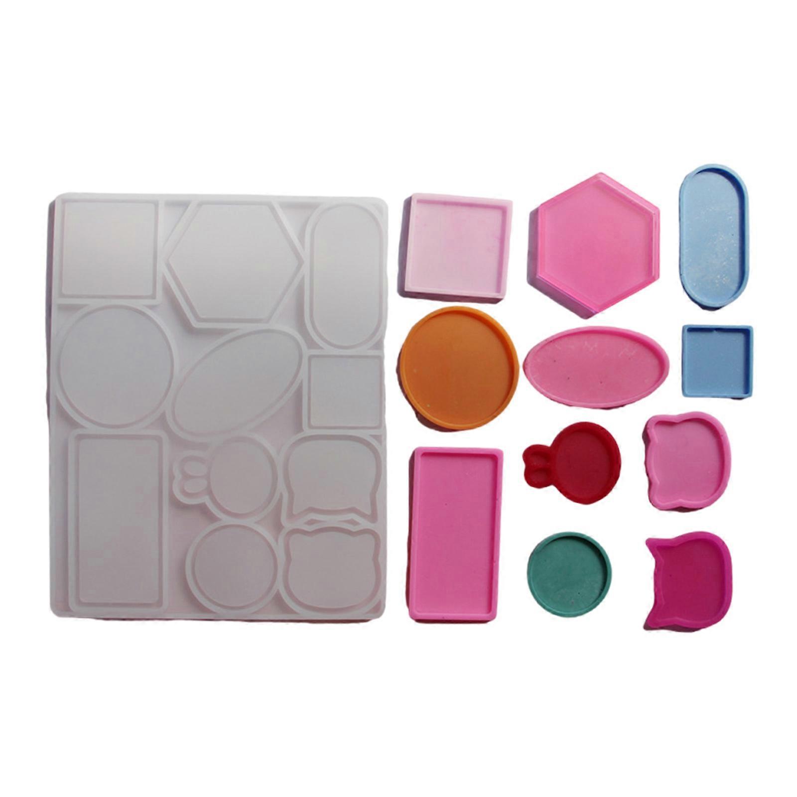 Compact Various Shaped Resin Mold Easy to Store Toy Tray Mold for Crafting Unique Mini Trays and Artistic Pieces Multicolor