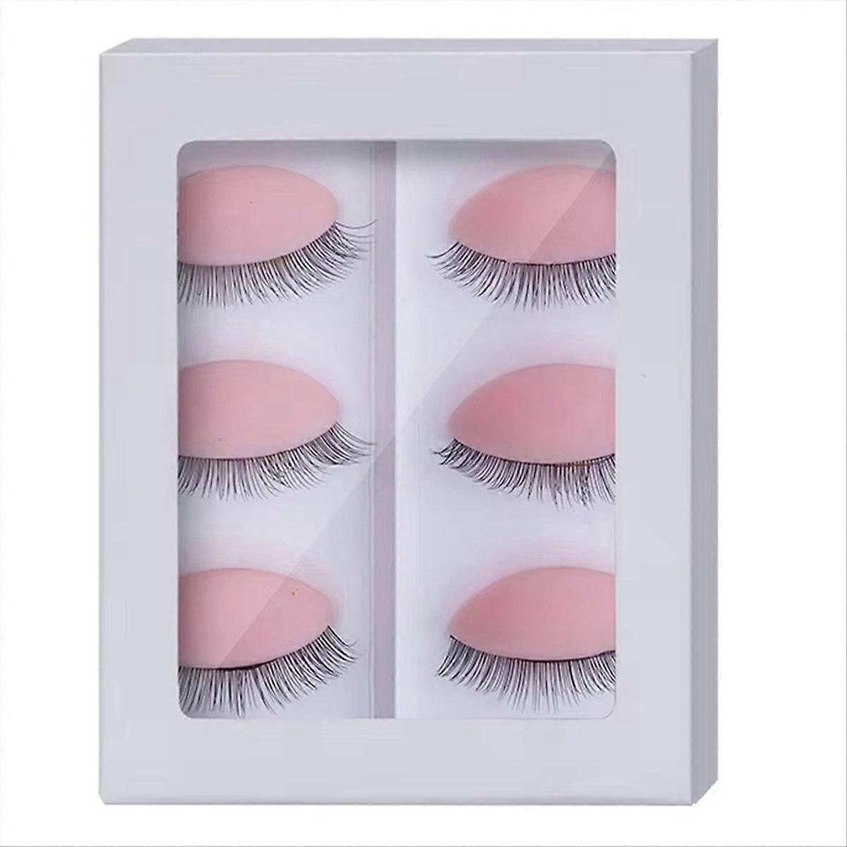 Replacement Eyelids for Eyelash Mannequin Head, Removable Eyelid with Eyelashes Extension Training L