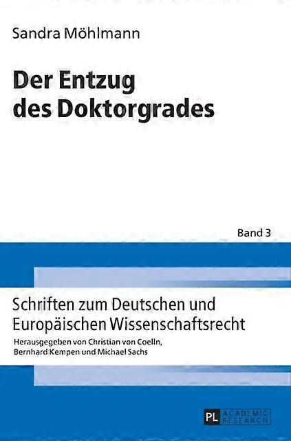 Der Entzug Des Doktorgrades by Sandra Mohlmann Hardback Book