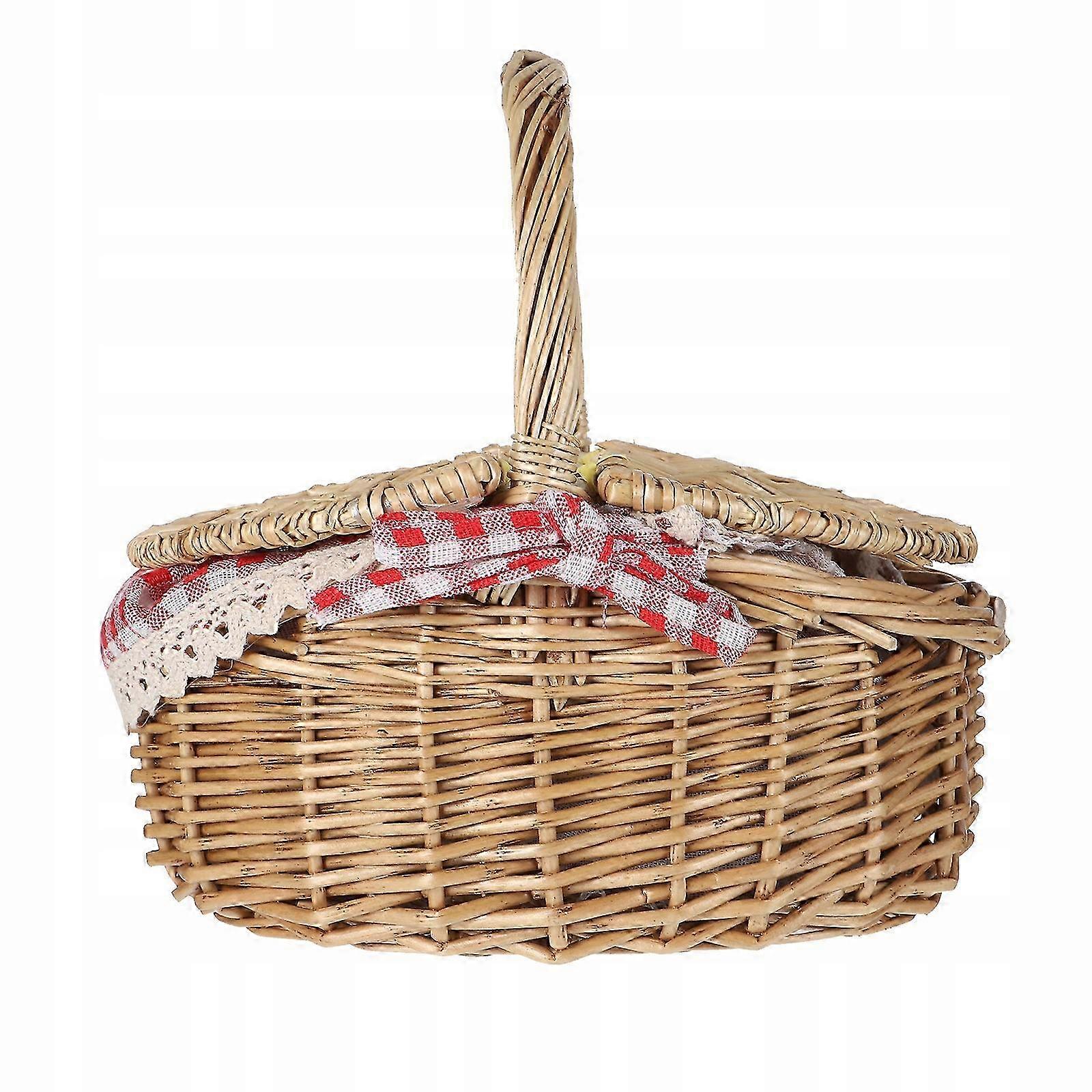 Picnic Basket Wicker Beige