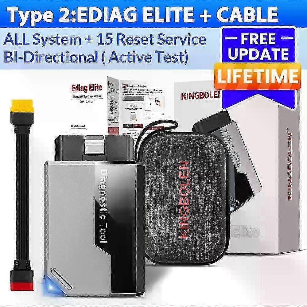 KINGBOLEN Ediag Elite Bi-Directional Scanner with Lifetime free update &15 Resets Car Diagnostic Tool pk Thinkdiag