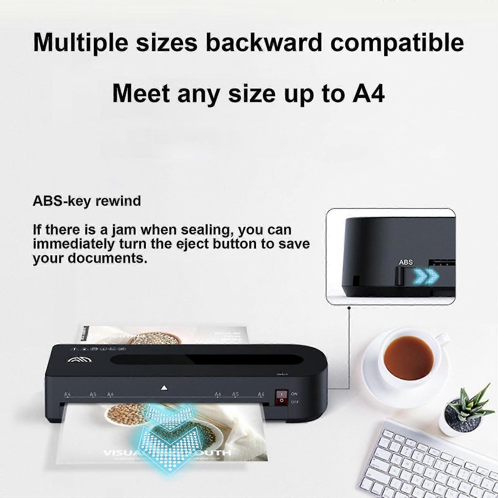 A4 Office Document Home Photo Thermoforming Machine Portable Laminator Eu Plug