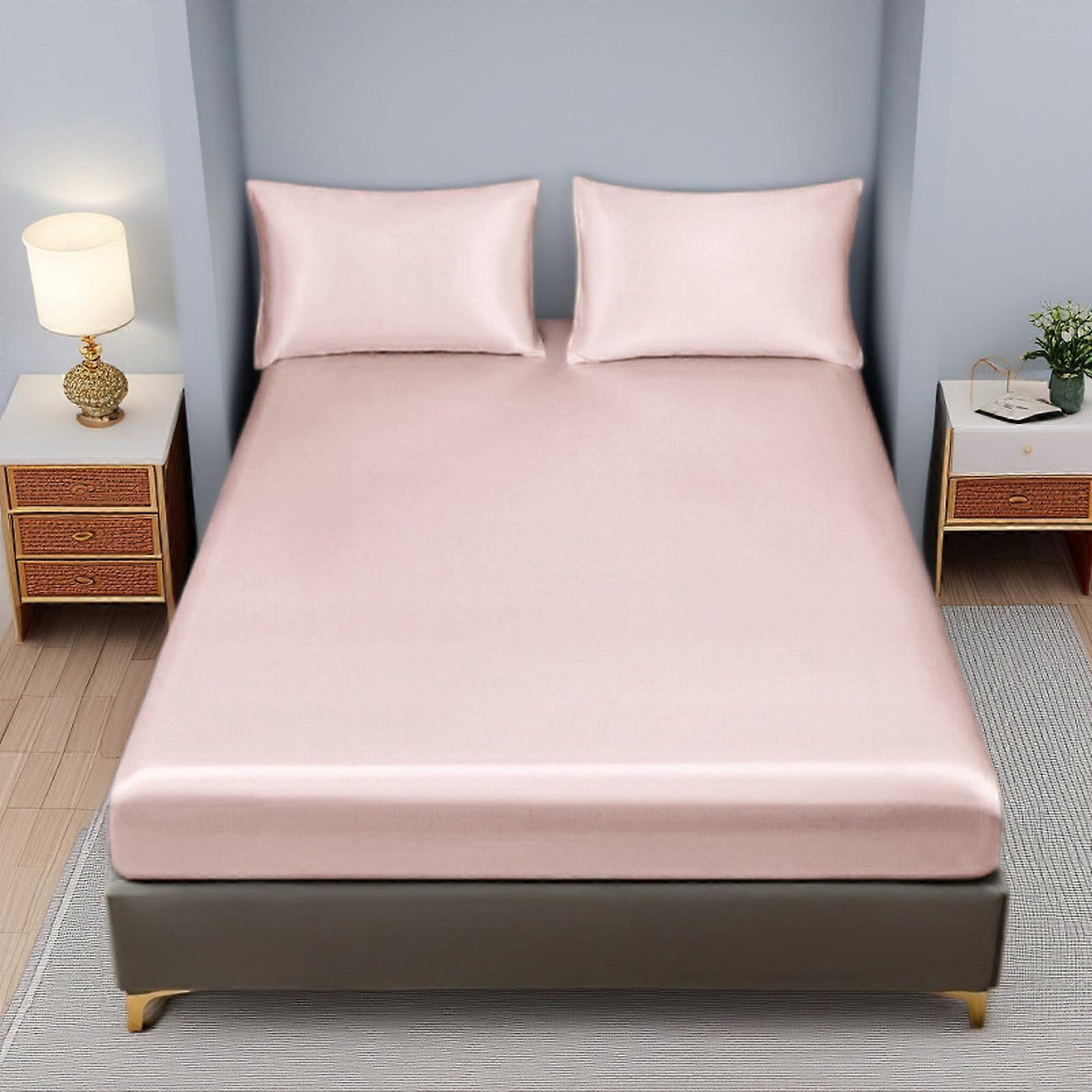 Satin Fitted Sheet 100x200+30cm Ultra Soft Breathable