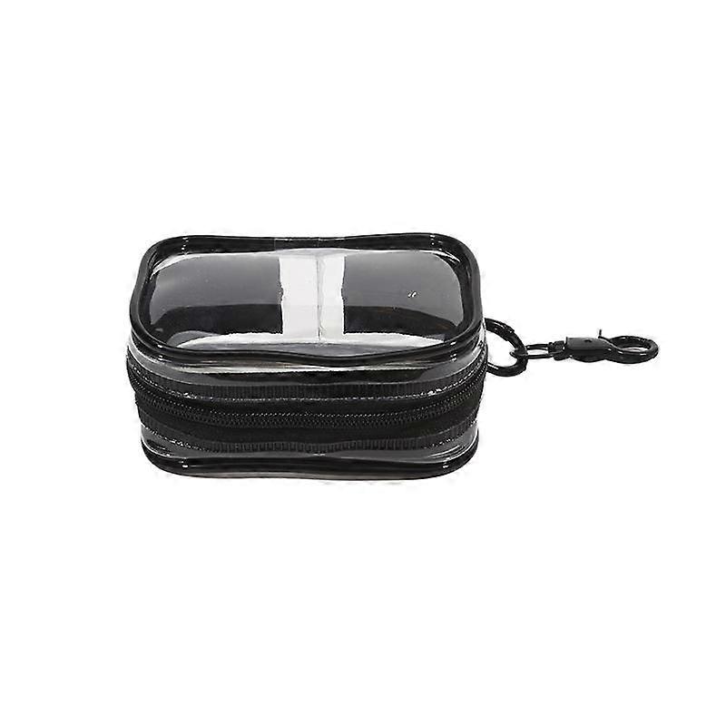 Small Clear Figure Display Bag with Keychain Portable Zipper Waterproof Mini Doll Pouch Carrying Case for Figures Collectibles