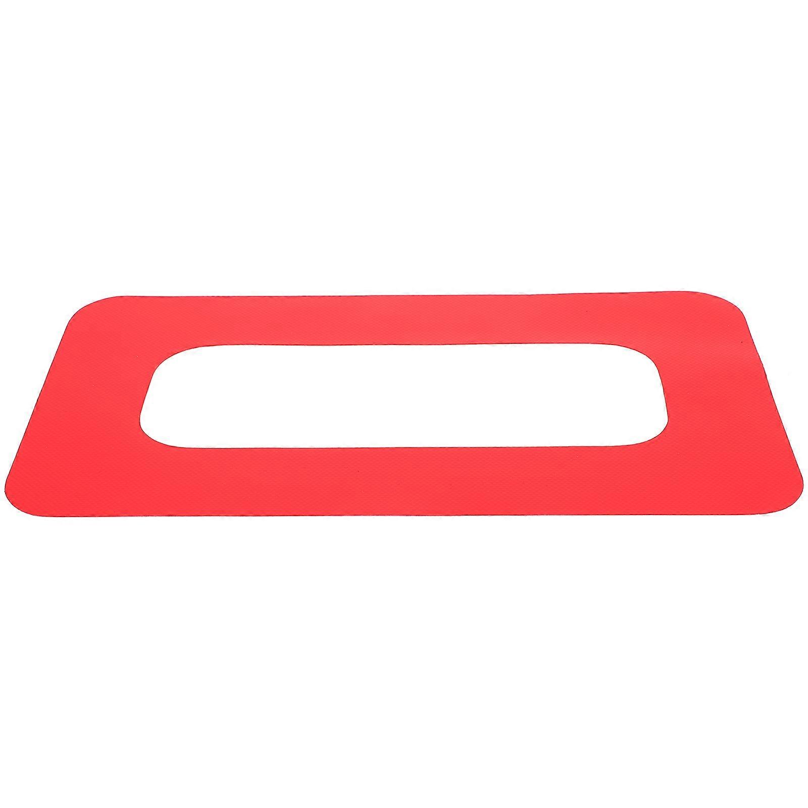 Durable Paddle Fin Box Patch for Kayak Use Red PVC Material