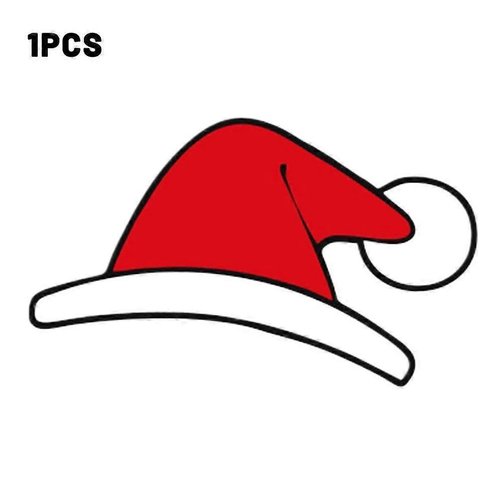 Tilpasset Tesla-emblem juledeksel vanntett rød hatt-design enkel installasjon universell passform for Model 3 og Y juledekorasjon til bildekorasjon