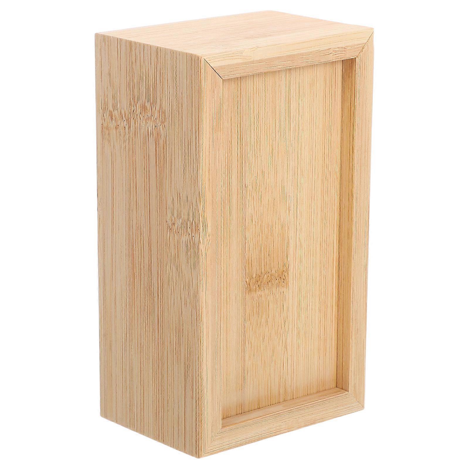 Light Yellow Wood Box with Slide Lid for Keepsake Storage Box