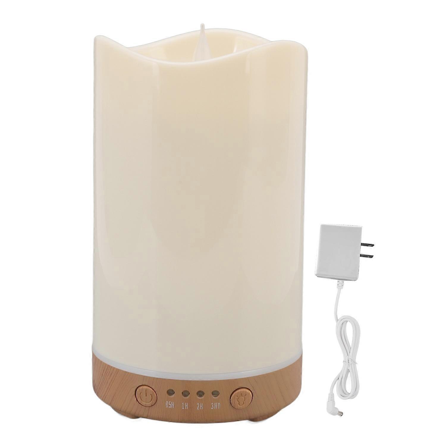 Flameless Candle Diffuser Humidifier Essential Oil Diffuser with Candle Flame Effect Light for Home 