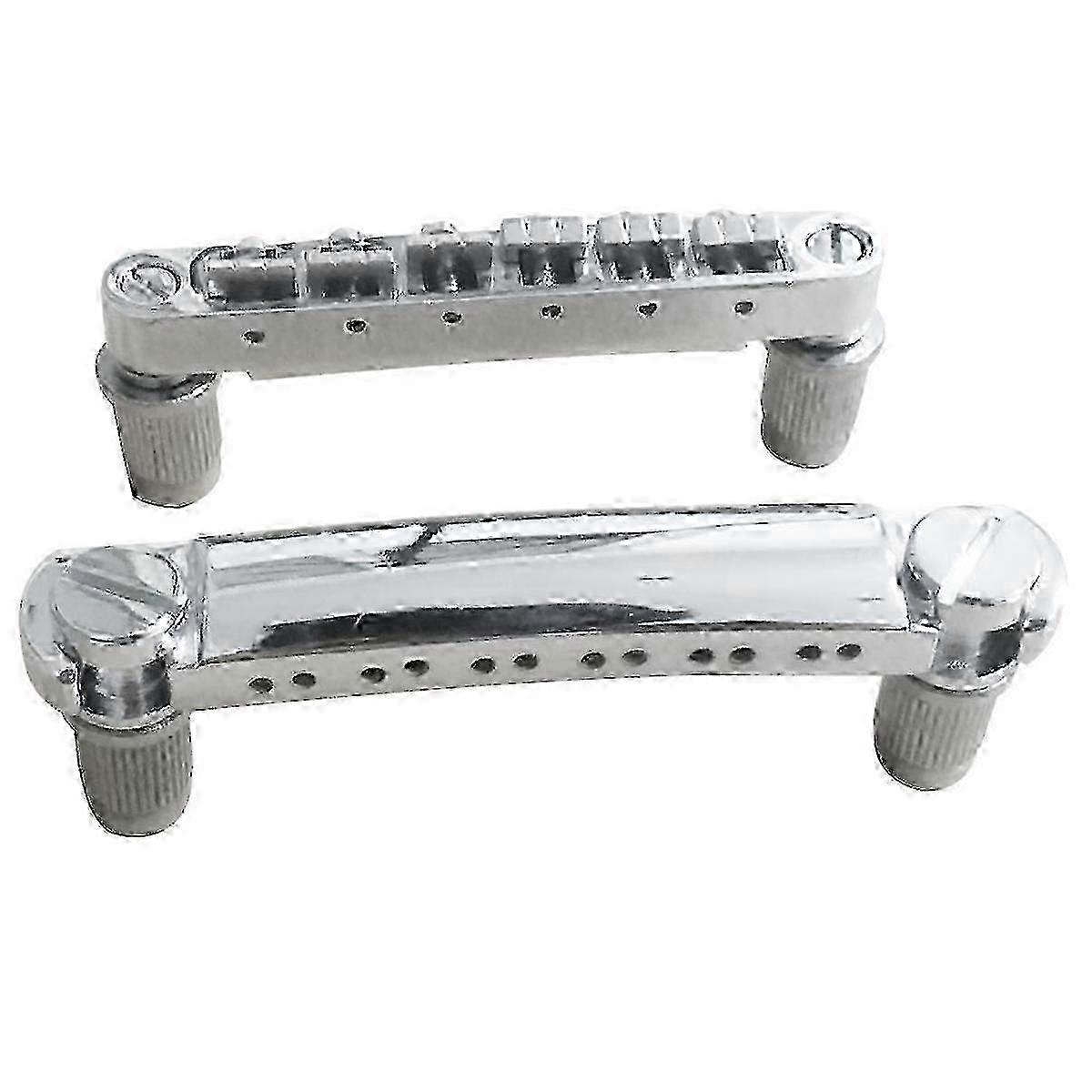Electric Guitar Bridge, Standard 12 String Size Guitar Bridge Full Set Bridge Tail Stud Zinc Alloy Edition a