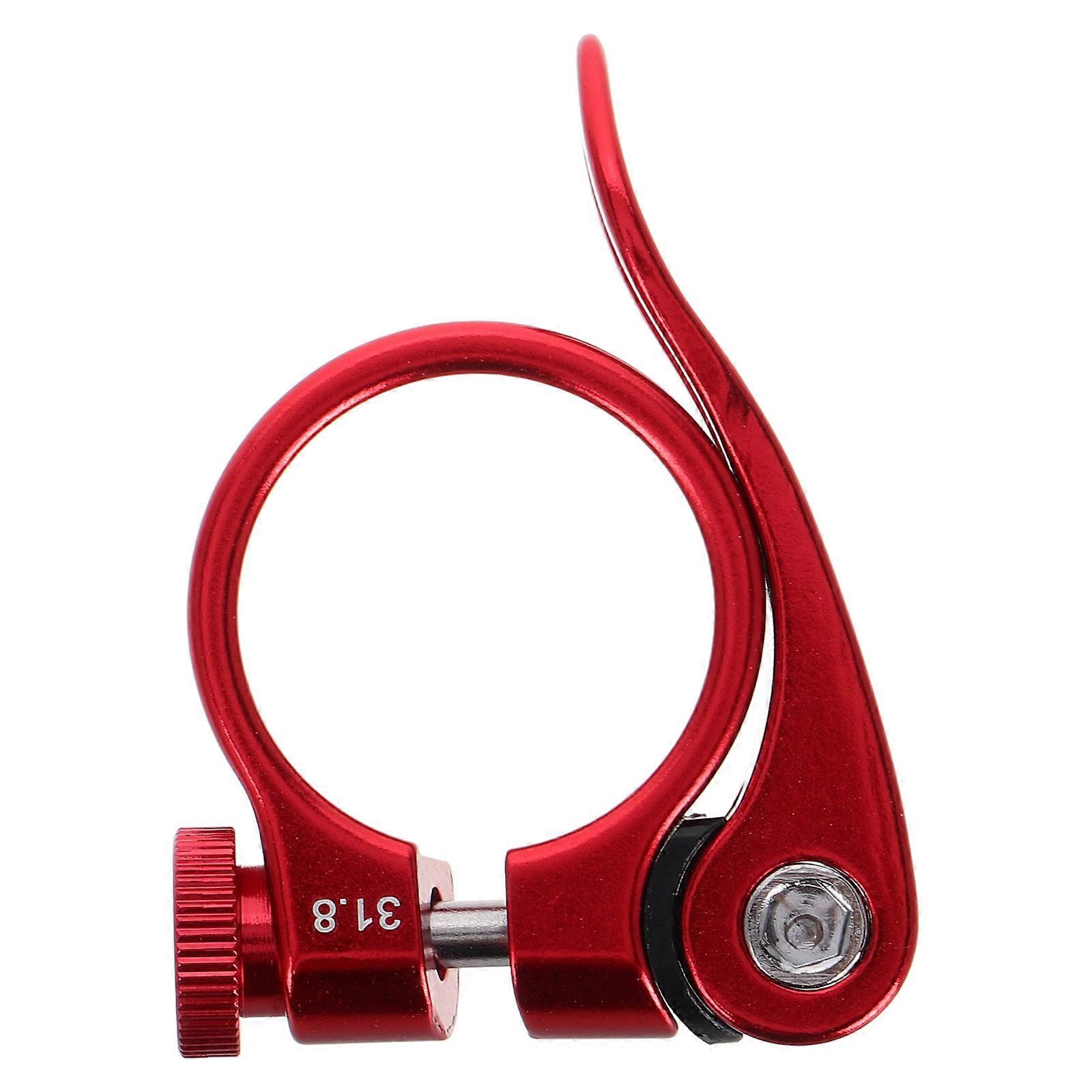 Quick Release Bike Saddle Clamp Mountain Biking Rectangular Red 1Pack