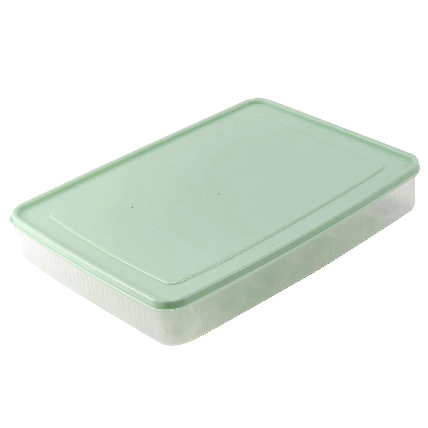plastic Egg box kitchen egg storage box 24 Grid Eggs holder Stackable freezer storage organizers egg storage Container green
