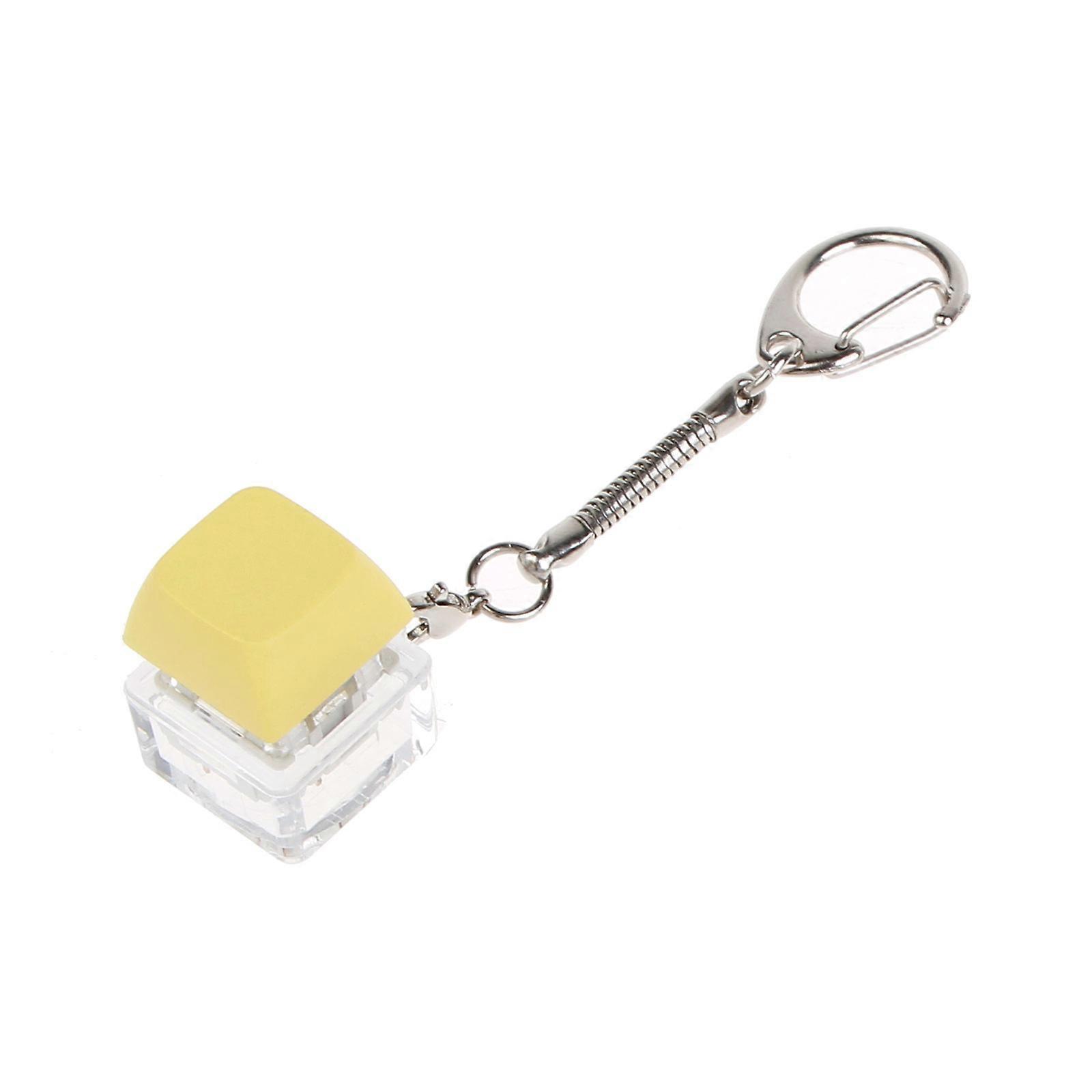 1PC Mx Switch Tester for Mechanical Keyboard Dust-Proof Shaft Tester Shaft Cover Colorful Keycap Keychain  Yellow