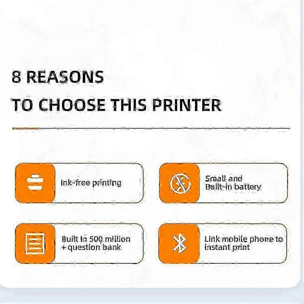 Portable A4 Thermal Printer Wireless Inkless 200dpi Label Maker