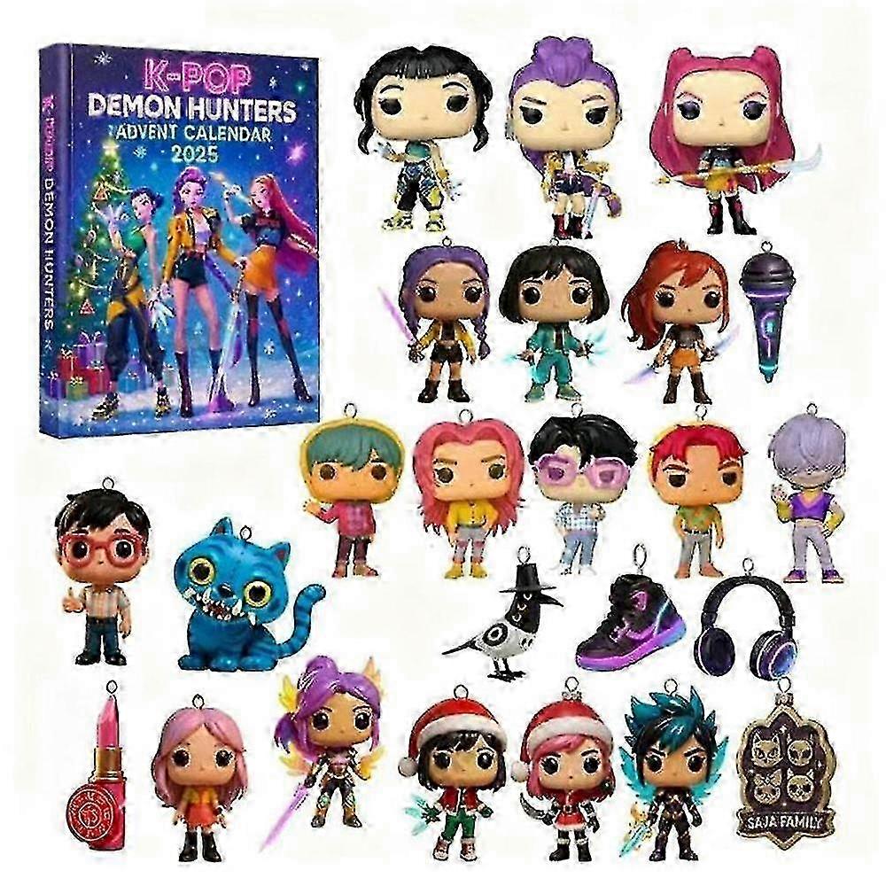 Ημερολόγιο Kpop Advent 2025 με 2D ακρυλικά κρεμαστά στολίδια για τα Χριστούγεννα