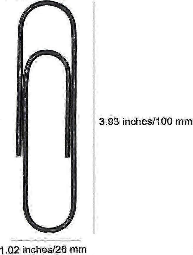 مشابك ورق كبيرة مقاس 100 مم - 50 عبوة من القرطاسية المكتبية