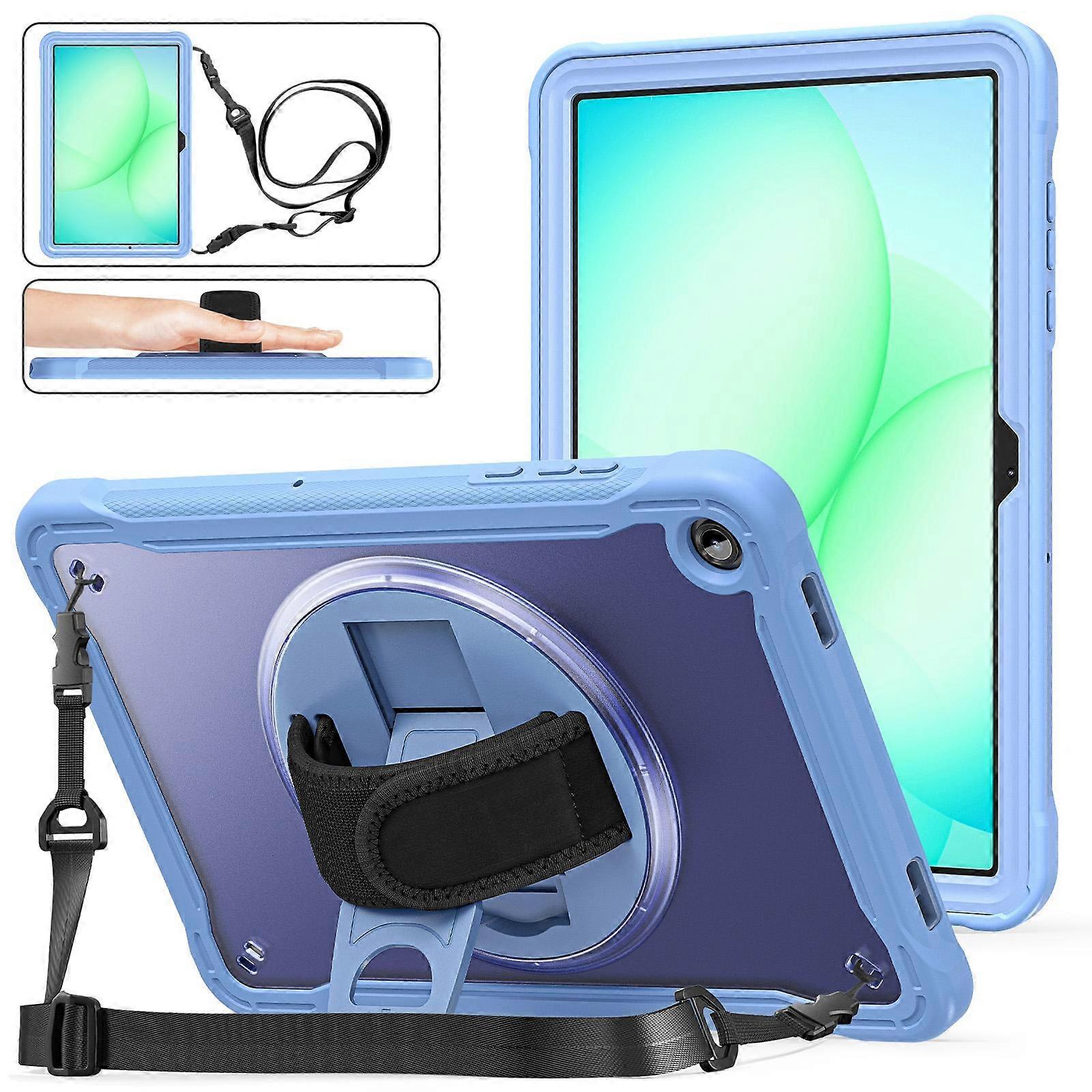 Capa de Tablet Híbrida Resistente com Alça de Mão e Alça