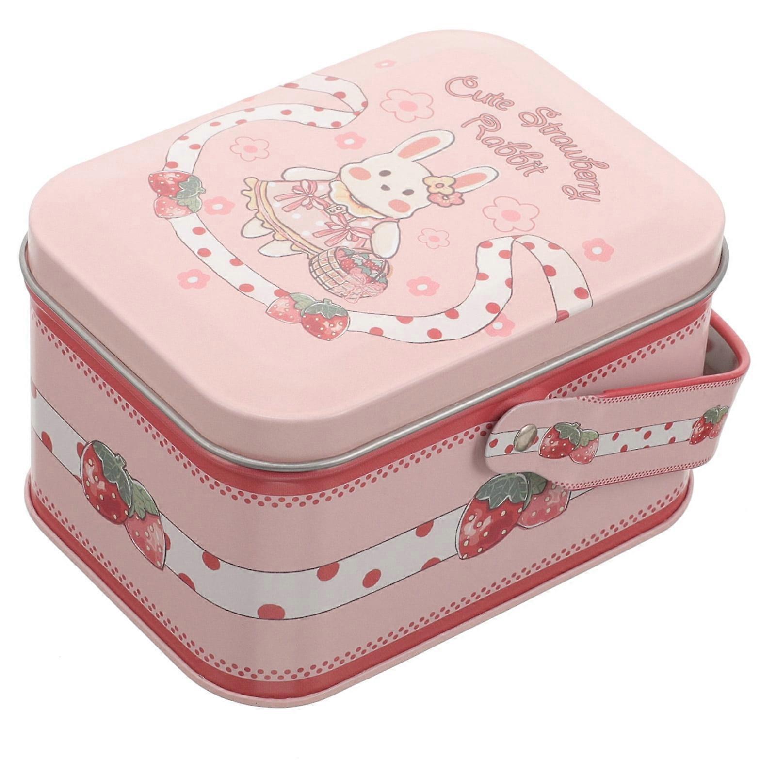 Metal Rectangular Empty Box Small Tin Box Versatile Jewelry Case Box Gift Box