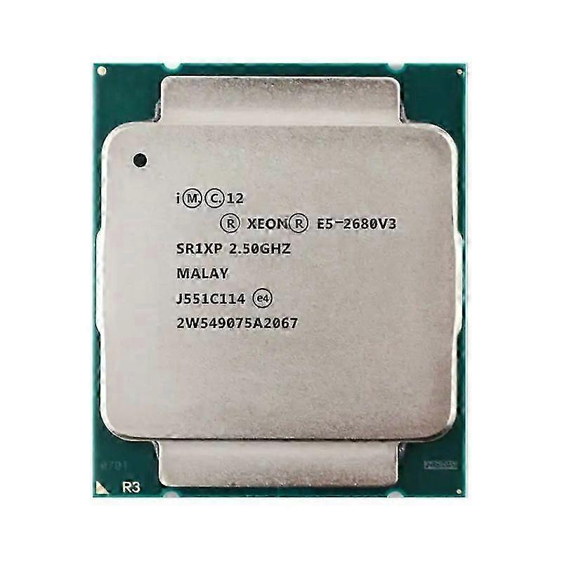 Xeon E5-2680V3 CPU - Socket LGA 2011-3 12 Cores 24 Threads 2.5GHz 30MB L3 Cache 120W.