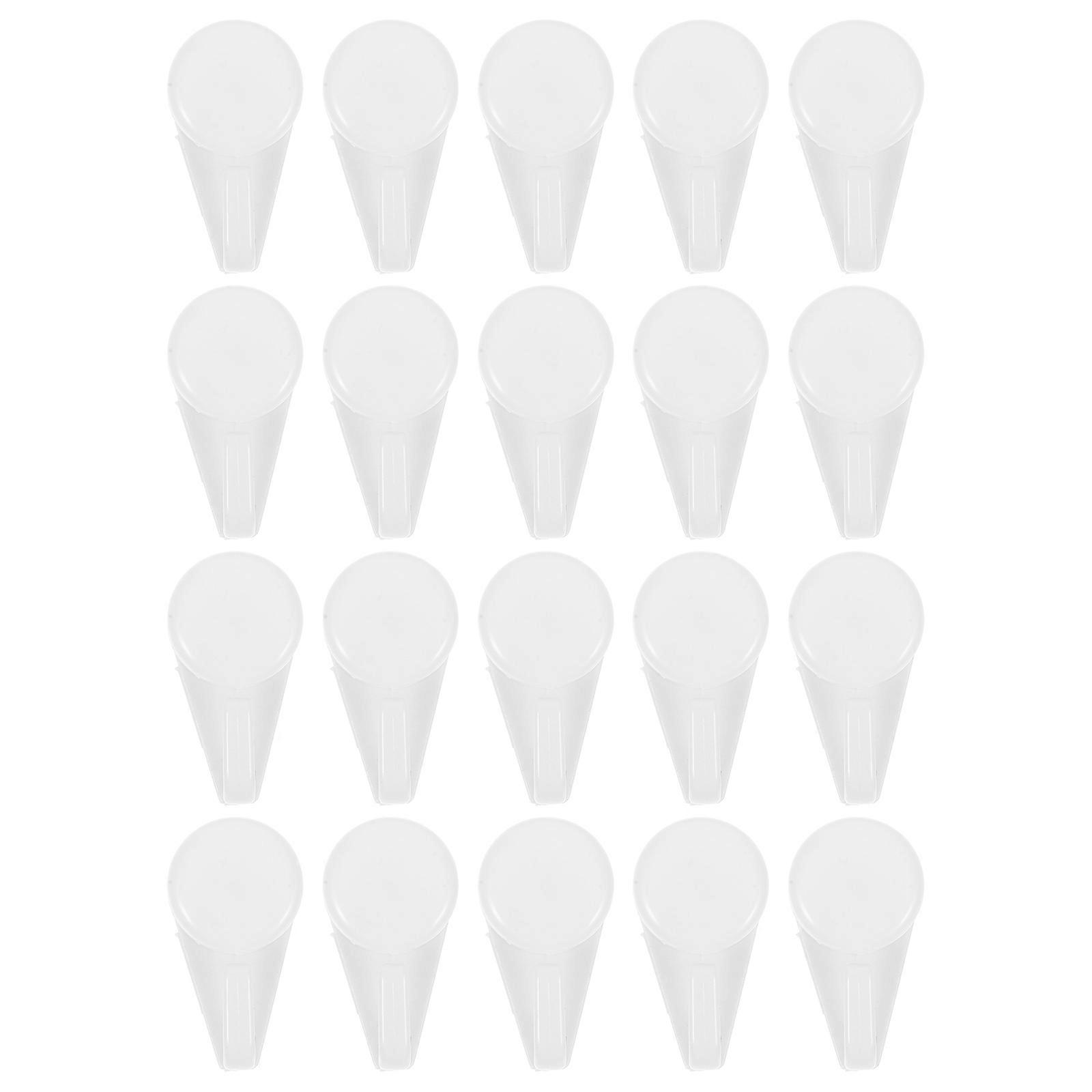 White Invisible Picture Hooks Plastic Frame Hooks for Cloth Hanging 20Sets