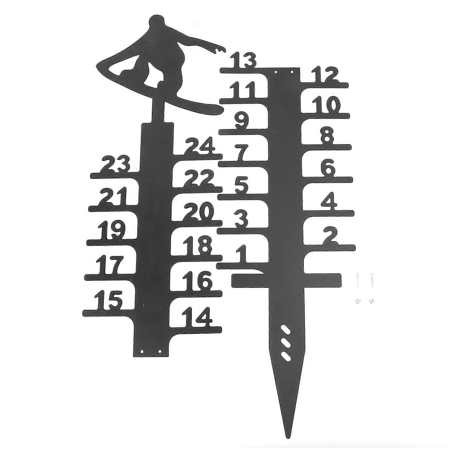 24in Iron Snow Gauge Rust Proof Accurate Measuring Stick