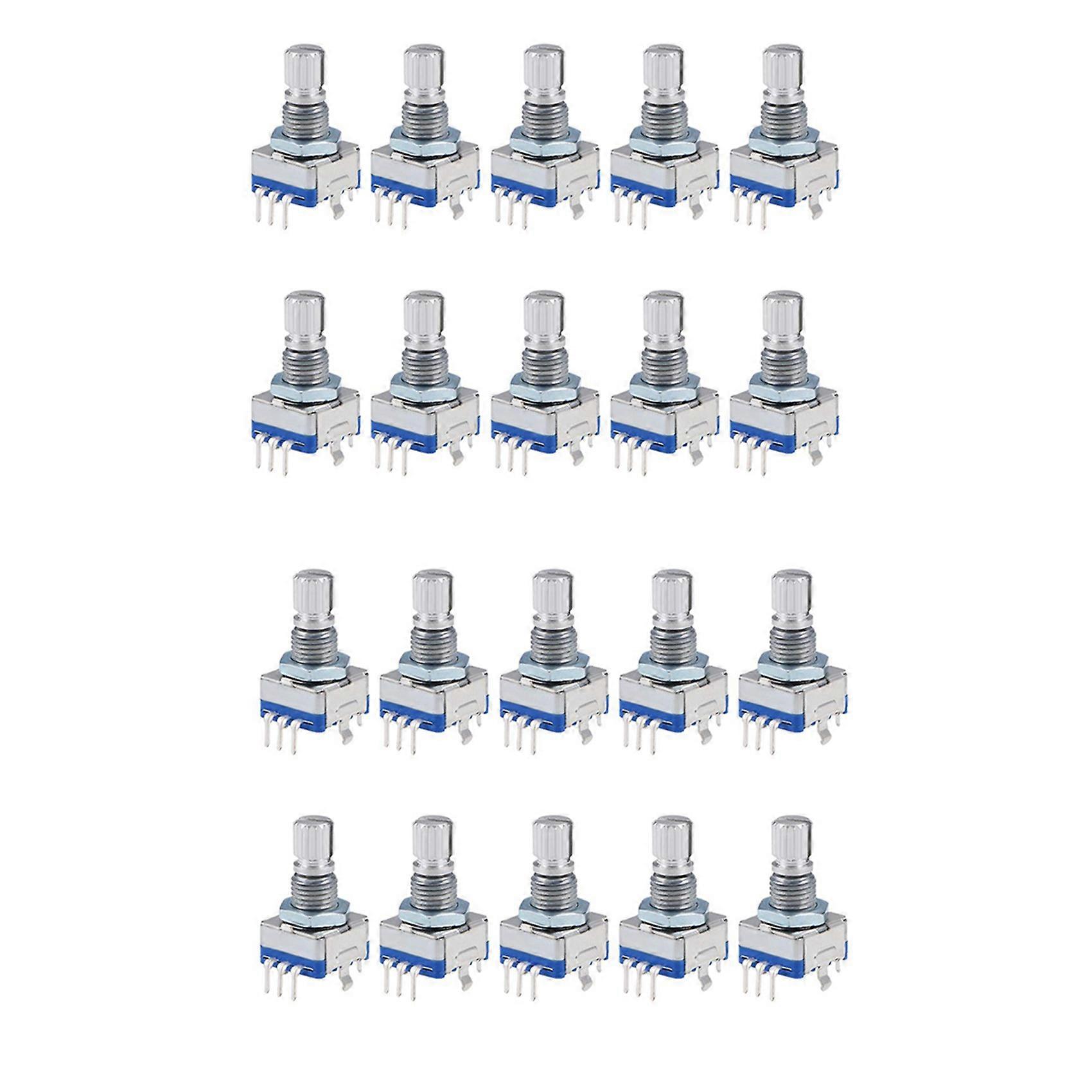 360 Degree Rotary Encoder Code Switch Digital Potentiometer EC11 5 Pins 15mm Shaft 20Pcs