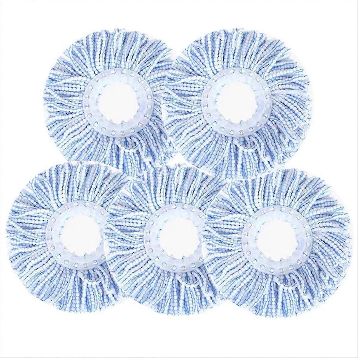 Universal Rotating Mop Head Thickened and Encrypted Replacement Head Mop Head Replacement Mop Head Blue White
