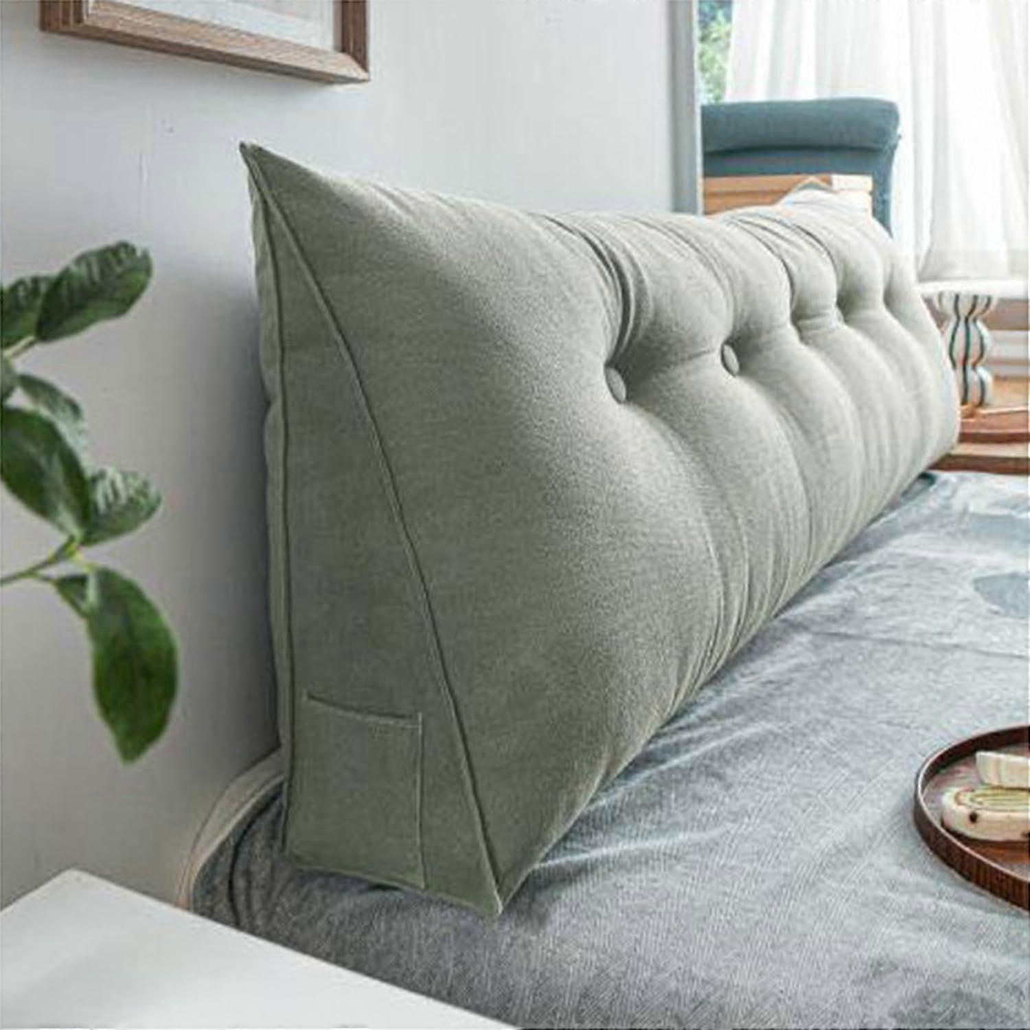 Wedge Pillow for Bed Back Support with Removable Cover, Large Headboard Reading Cushion 30x20x8in