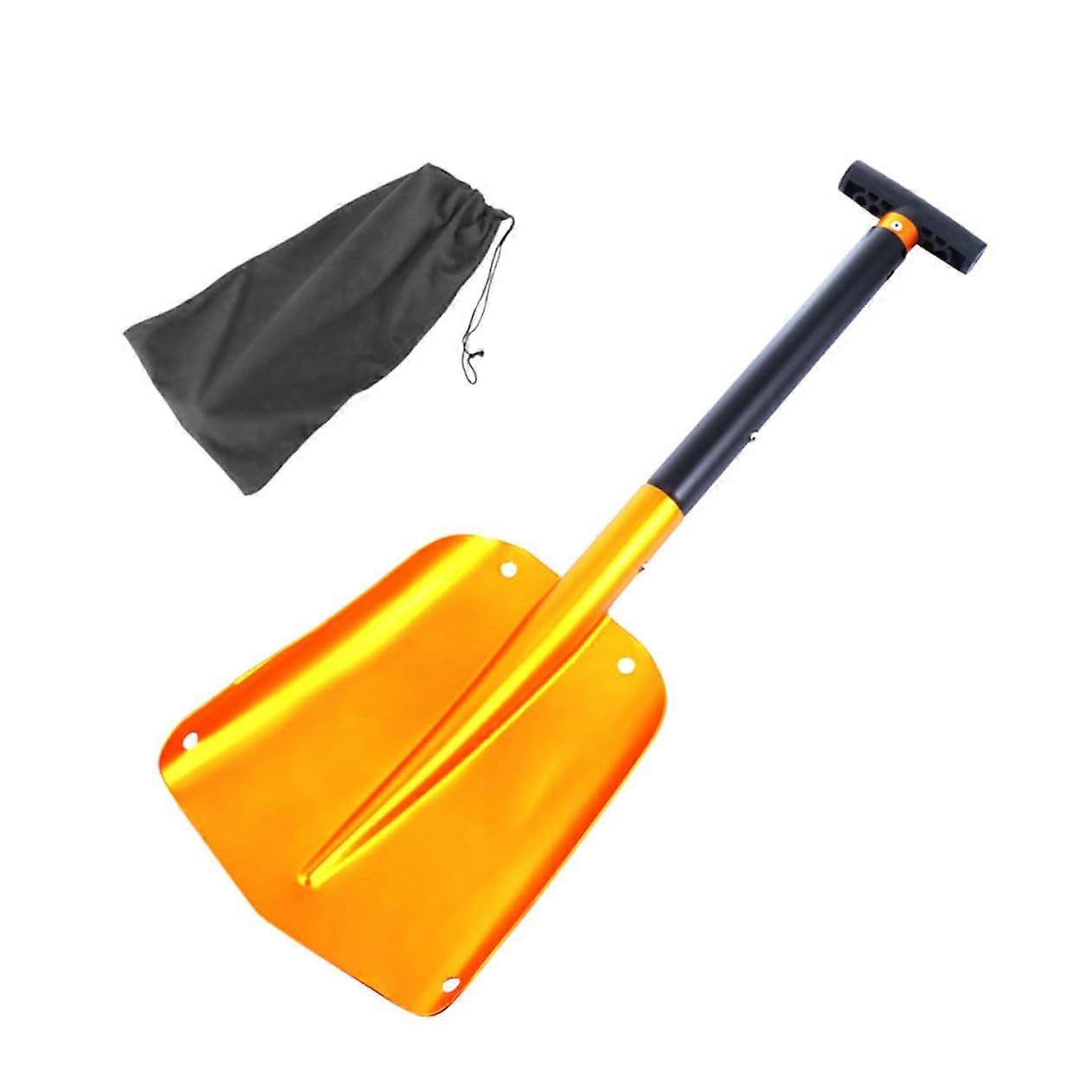 Folding Snow Shovel for Car Emergency with Durable Metal Blade and Ergonomic NonSlip Handle