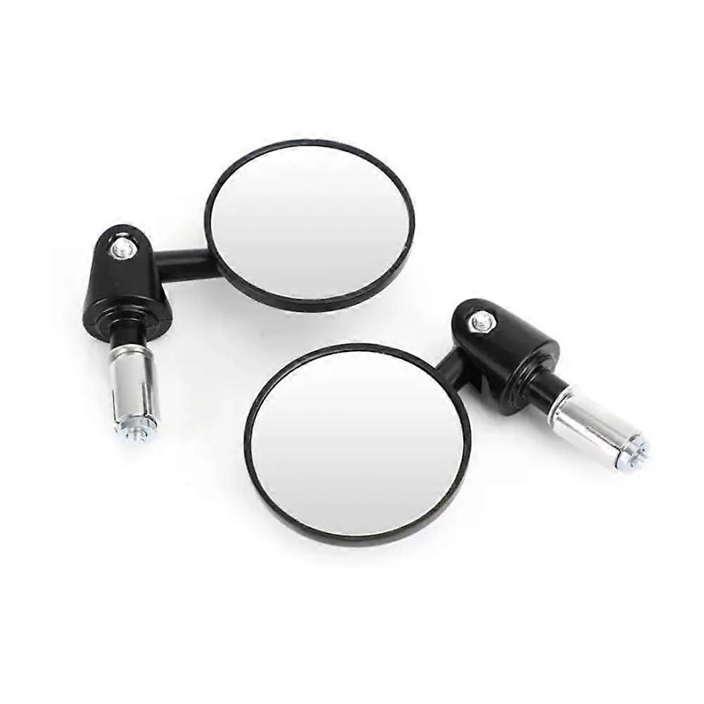 Motorcycle Rear View Mirror with Wide Angle Blind Spot for Safety Turning, Handlebar Mount, Black