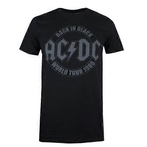 AC/DC Mens Back In Black Emblem T-Shirt