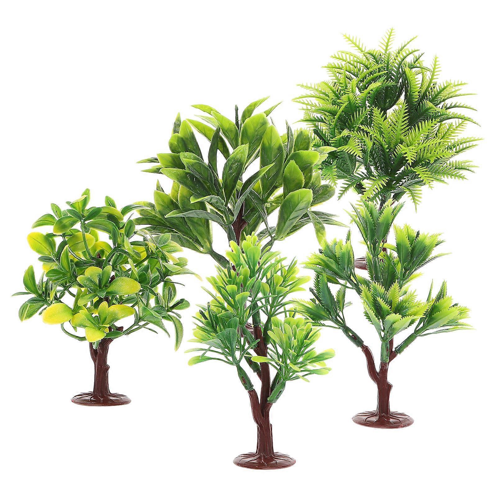 Miniature Toy Trees Plastic Simulation Tree Decoration for Home 30Pcs