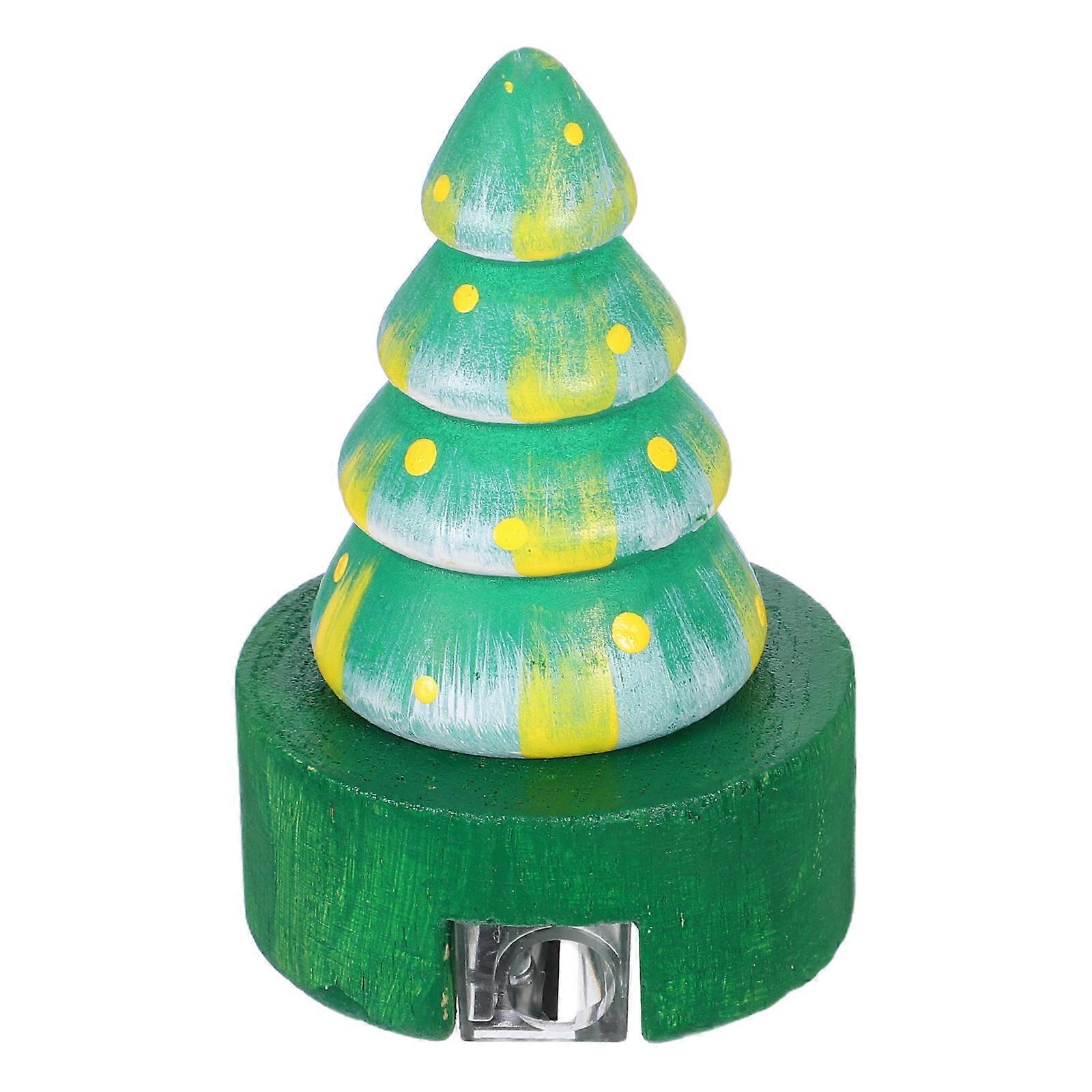 Christmas Tree Pencil Sharpener Hand-Crank for School Green