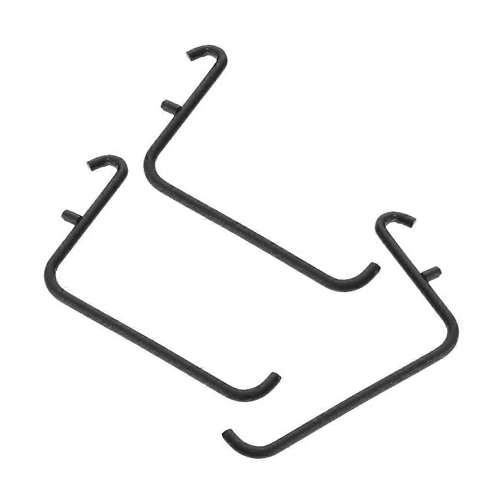 Heavy Duty Pegboard Hooks for Hanging Tools 3Pcs Black Iron Utility Hooks