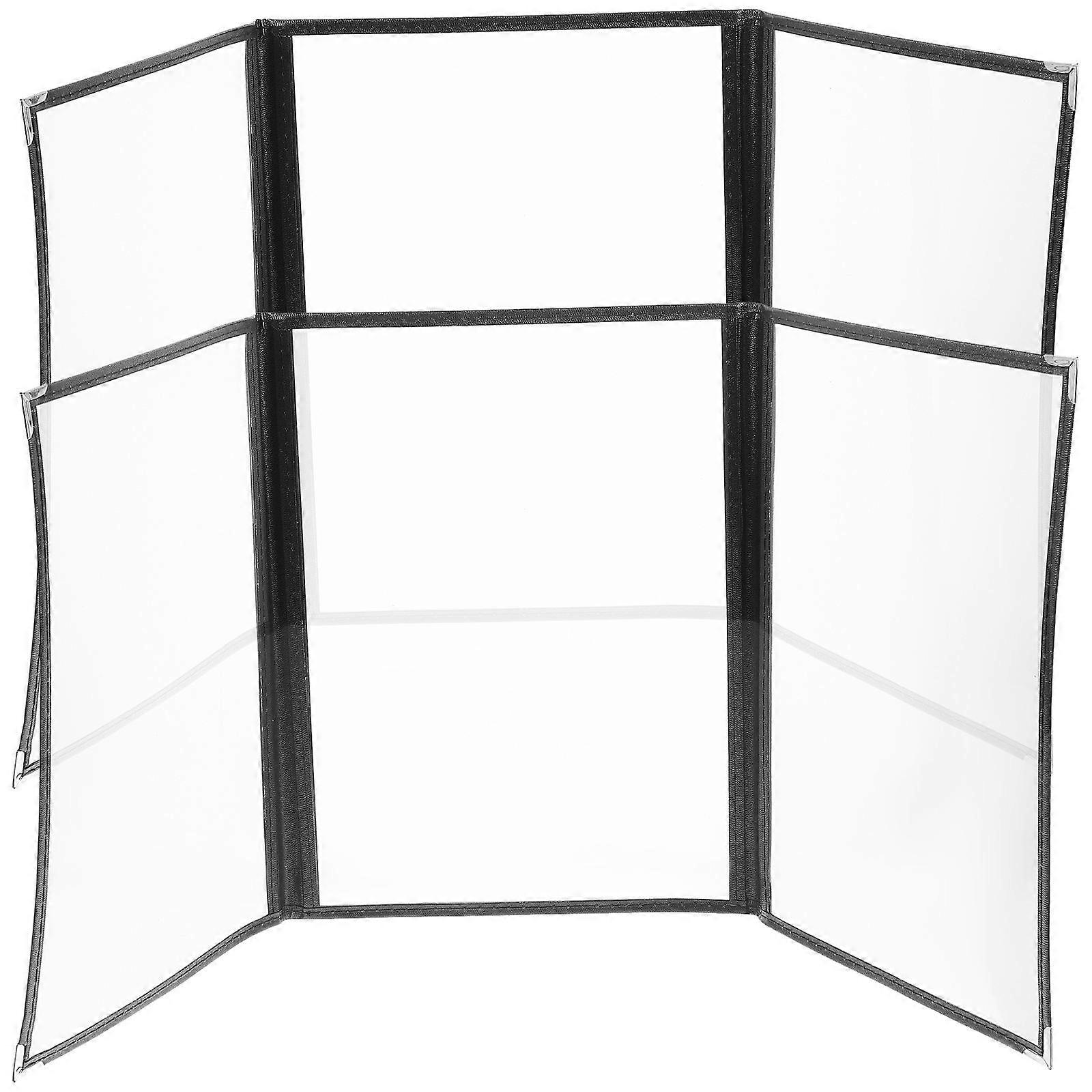 Menu Covers For Restaurants Binding Covers Portable Transparent Style Pvc Material Rounded Corner Design 2Pcs