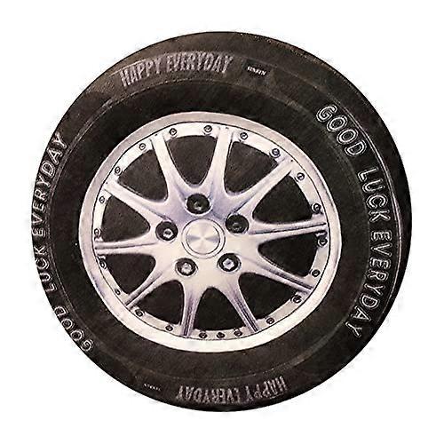 Racing Car Pillow with Realistic 3D Tire Design, Soft Polyester Wheel Cushion for Kids Room Decor