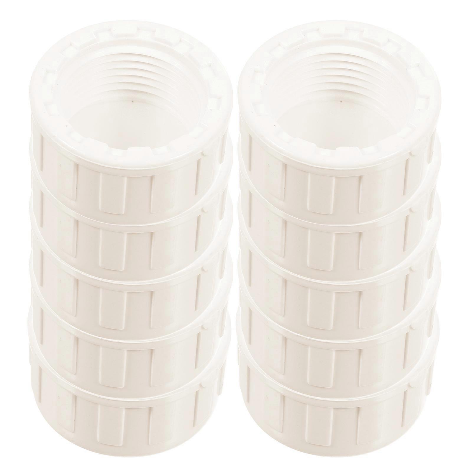 PVC Pipe End Cap Plug for Pipe Protection Threaded Design 20Pcs