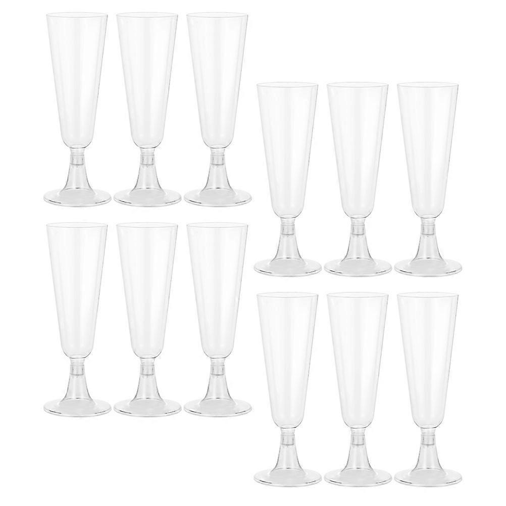 24 Pcs Transparent Flutes PS Material for Home Parties