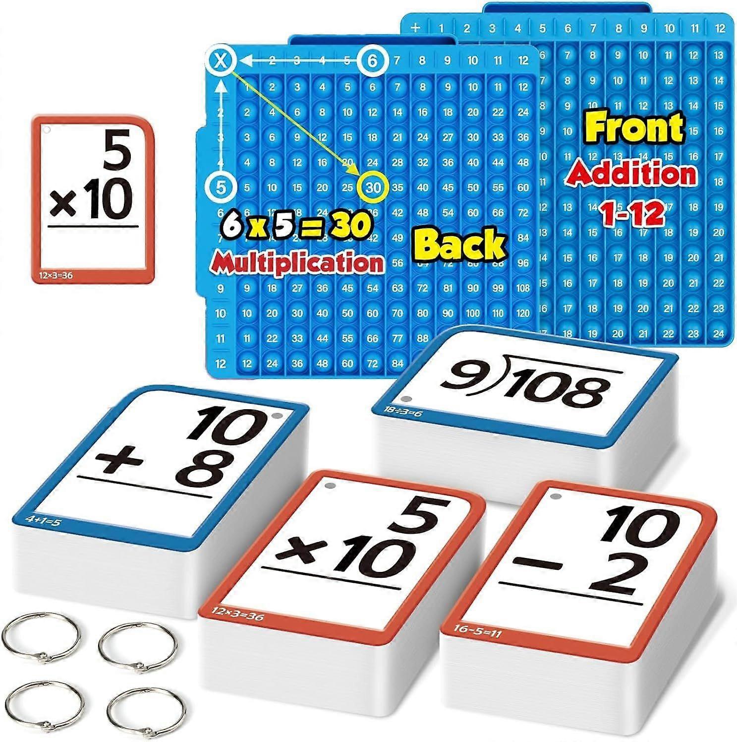 Interactive Math Practice Kit  Flash Cards with Board for Addition, Subtraction, Multiplication & Division | Ideal for Toddlers, Home, Classroom, Scho