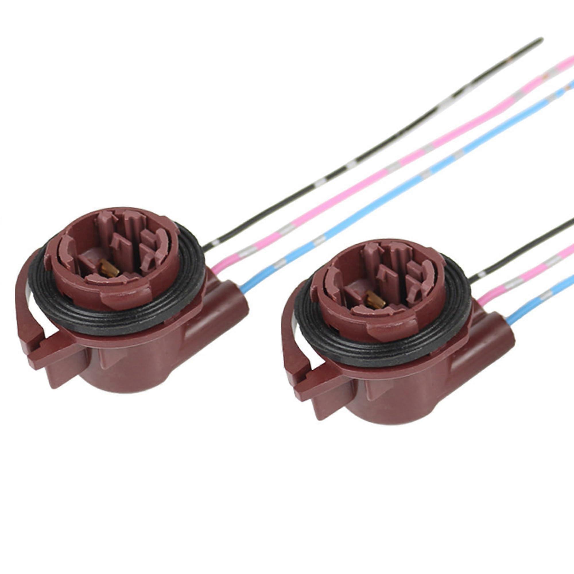 2PCS 3157 3156 LED Bulb Socket Harness, Waterproof Turn Signal and Brake Light Connector
