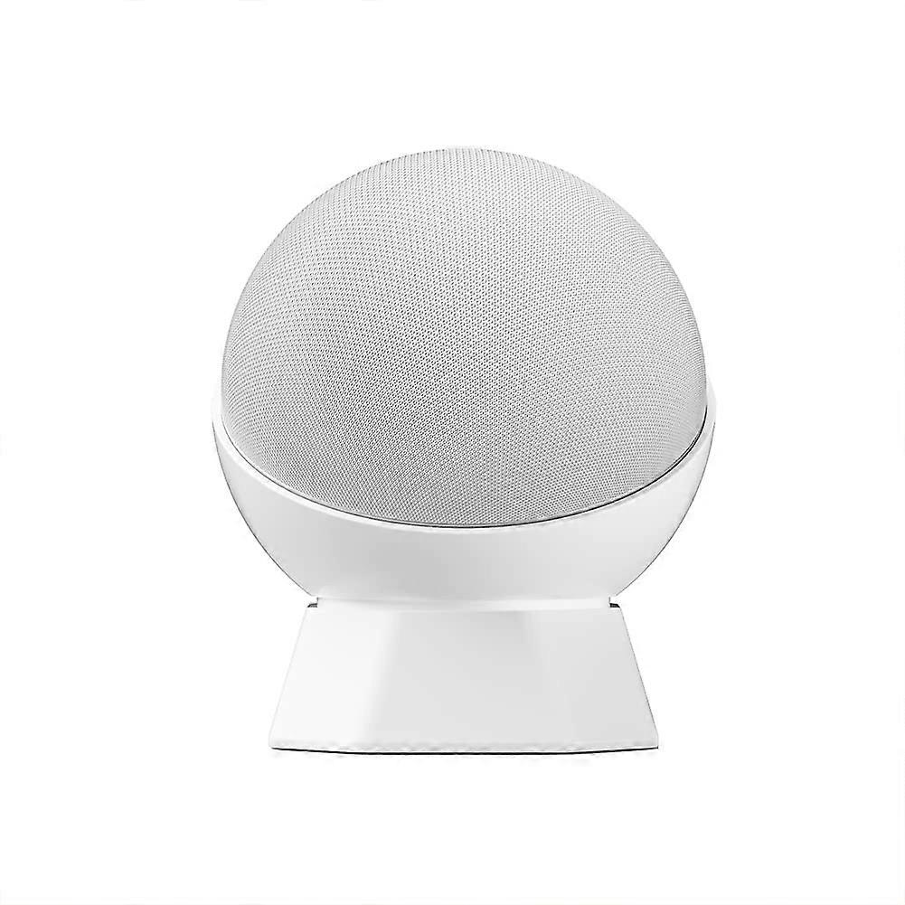 Silicone Desktop Base Anti Slip Stand for Echo Dot 4/5 Gen Bluetooth Compatible Speaker Holder Cable Management White