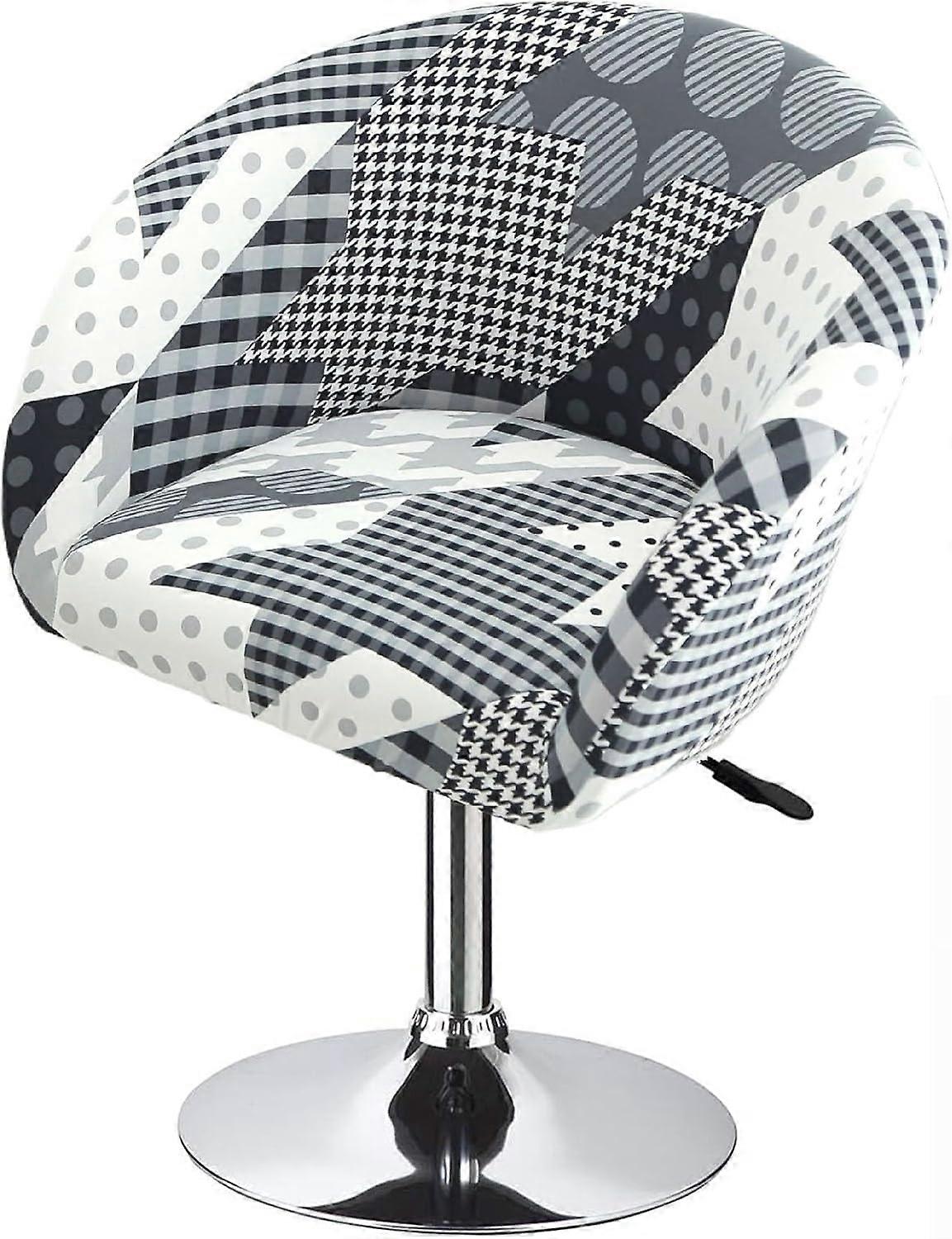 Bar Stool Chair Covers Set of 4, Stretch Fit Swivel Slipcovers with Arms and Curved Back for Counter