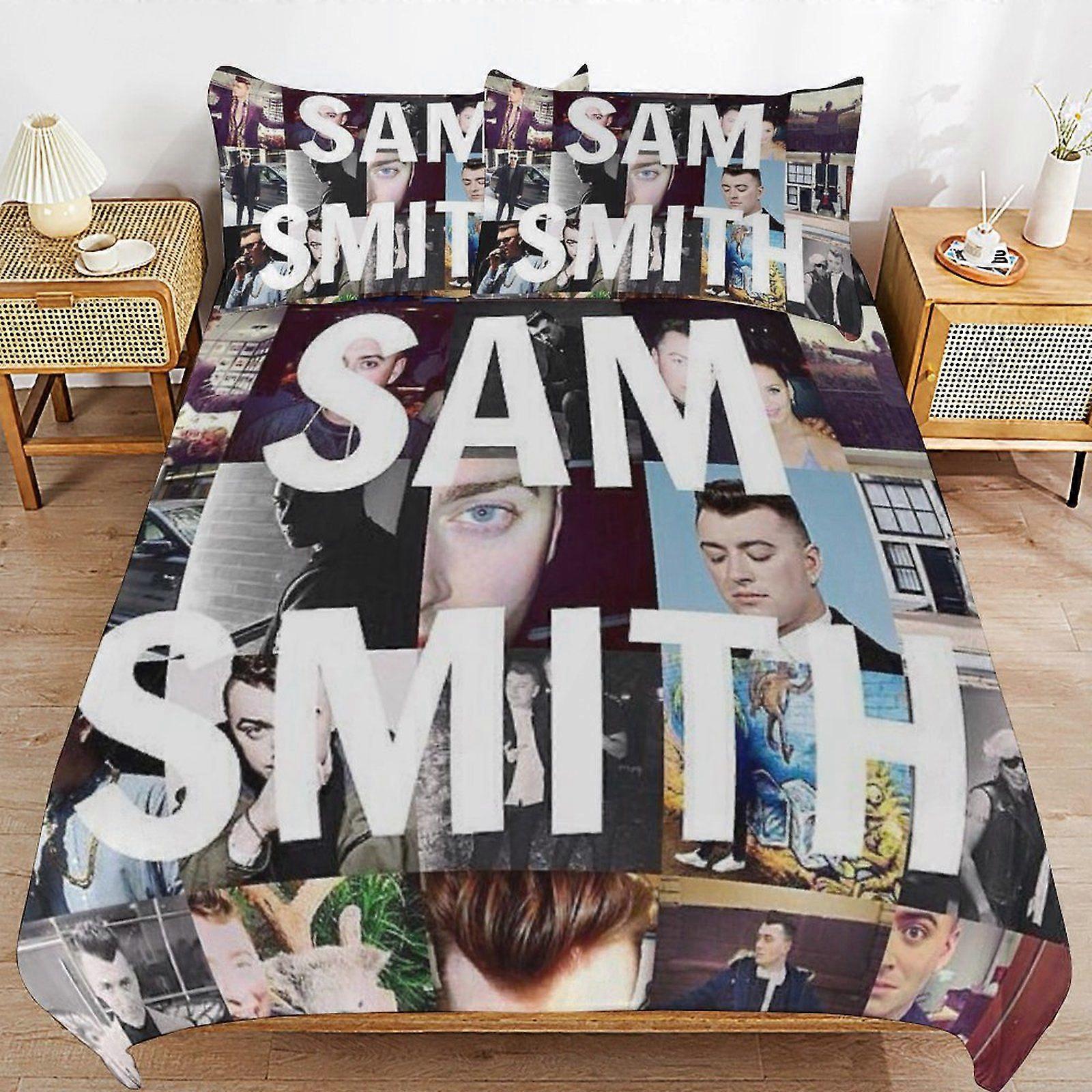 Sam smith Modern Handling Practical Sleep Set Durable Threaded Design Zipper Duvet Cover Sets Essential